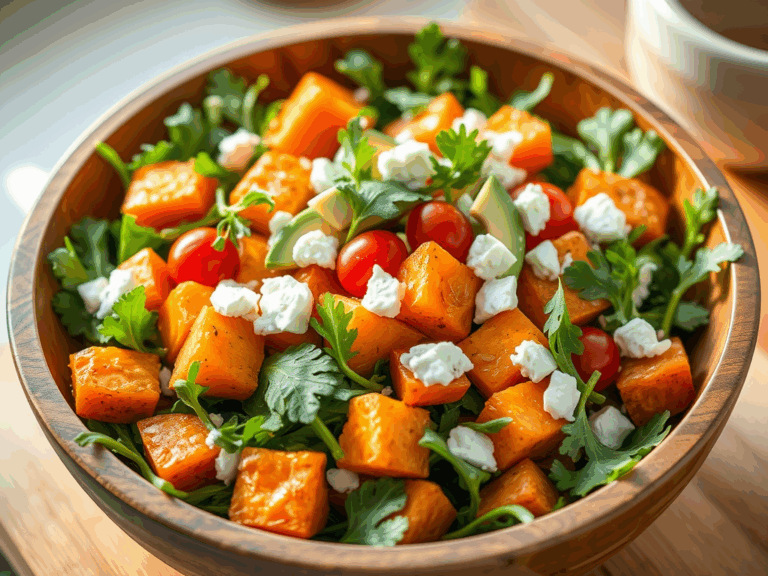 Sweet Potato & Arugula Breakfast Salad
